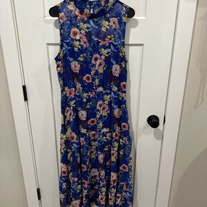 Lulu's Pink and Yellow Ruffled Maxi Dress for Wedding Guests